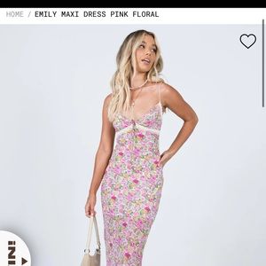 EMILY MAXI DRESS PINK FLORAL